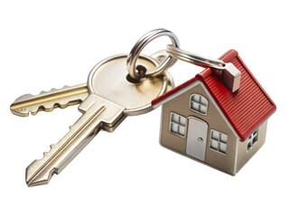 house key with house shaped keychain