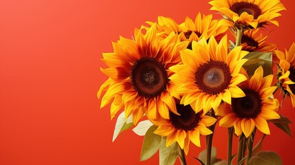 Obraz premium contrast red and yellow background