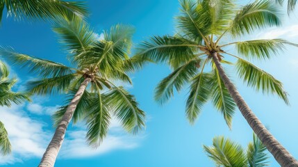 Obraz premium tropical palm coconut background