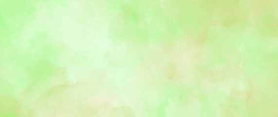 Green watercolor vector texture background for poster, cover, banner, flyer, cards. Hand drawn light green spring illustration for design. Summer minimalistic background. Paper texture.