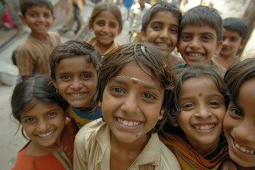 Indian children in Jaipur, Rajasthan, India.
