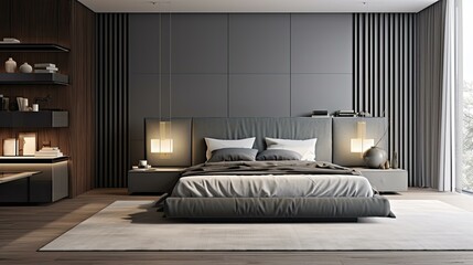 bedroom dark gray pattern