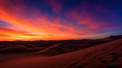 Fototapeta premium desert sunset stars