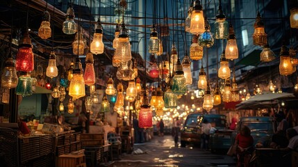 Naklejka premium energy bulb lights