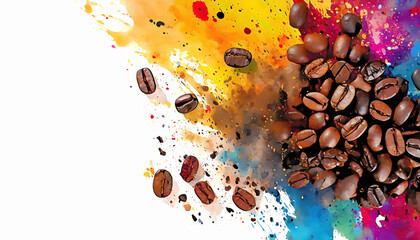 Vivid coffee beans
