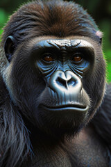 Close Up Image Of A Congo African Gorilla In Its Natural Habitat 300 PPI High Resolution Image