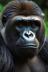 Obraz premium Close Up Image Of A Congo African Gorilla In Its Natural Habitat 300 PPI High Resolution Image