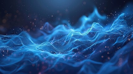 Fantasy Blue Banner Background free text Copy Space