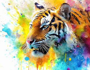 Lively tiger portrait