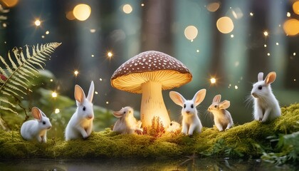 Obraz premium mushrooms in the woods