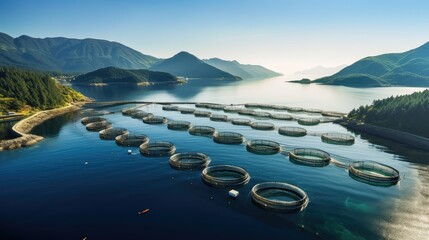 coastal salmon fish farm