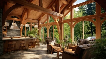 Fototapeta premium beams real timber frame