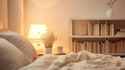 serene blurred cozy interior home