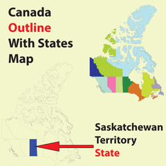 Saskatchewan map of canada, vector, state, canada, map outline,  territory territory,  canada ,canada state map outline, vector, graphics, eps, administrative map of Canada, North American Countries