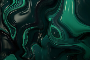 An abstract dark green texture with a 3D vertical band, created using Generative AI, showcasing depth and modern design.