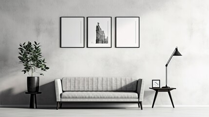 modern interior blank wall