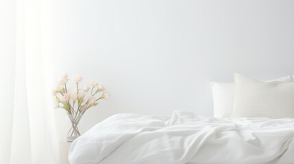 pillows blurred interior white background