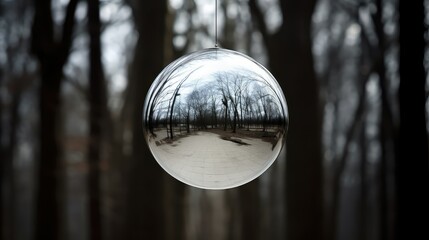 round silver sphere