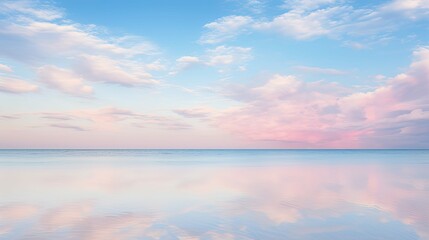 beach pink and blue sky