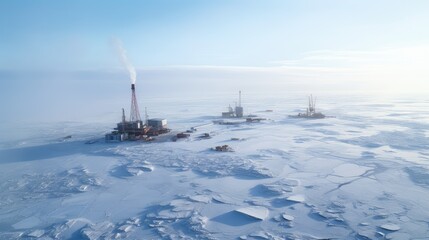 Fototapeta premium remote oil drilling aerial