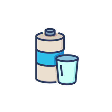 recommend clip art: Bottle of mouthwash thin line icon. Container, glass, gargling isolated outline sign. Dental care, oral hygiene, healthcare concept. Vector illustration, symbol element for web design and apps