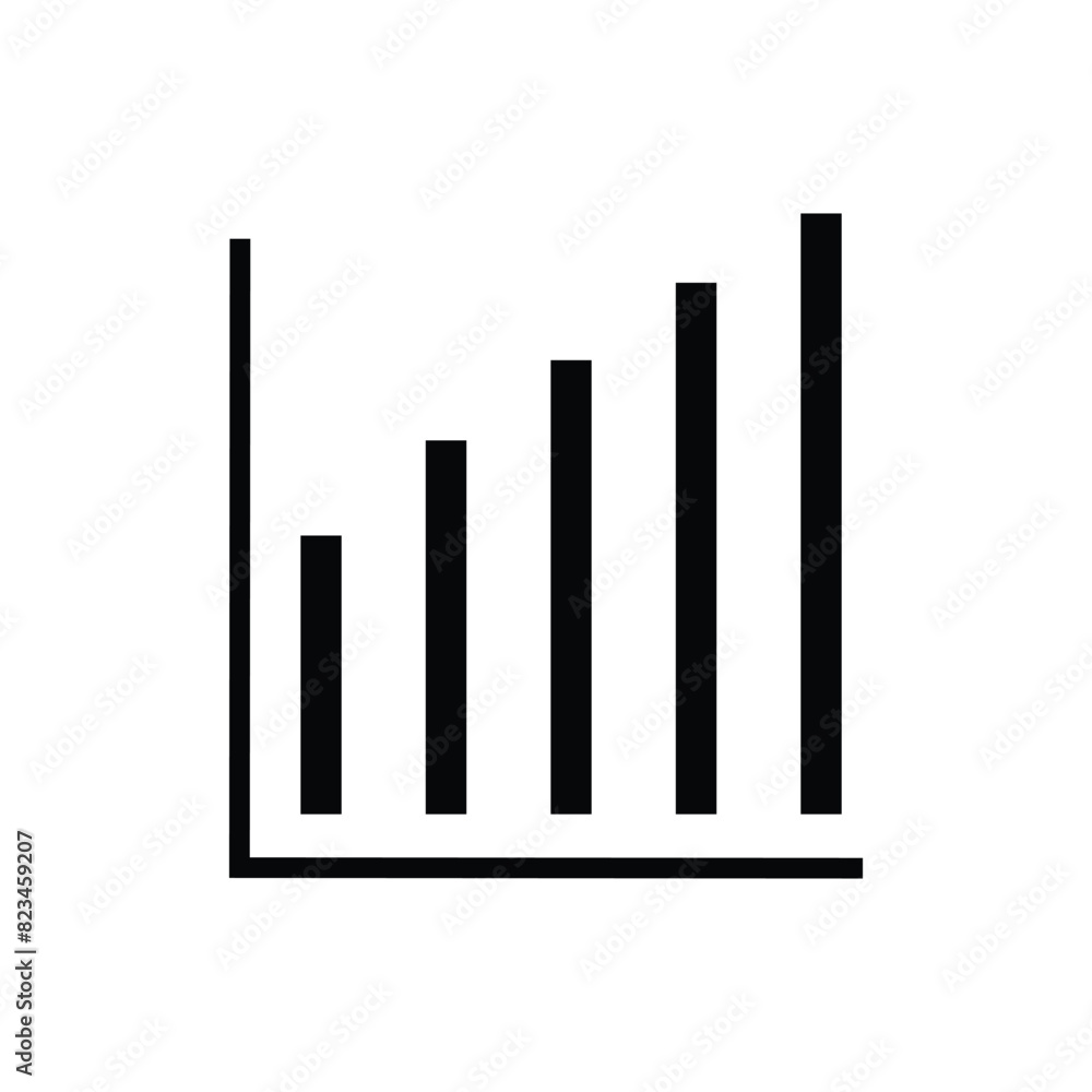 Poster flat graph chart icon symbol vector illustration.