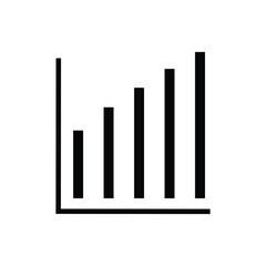 Flat graph chart icon symbol vector Illustration.