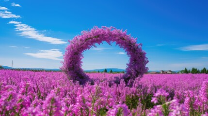 arrangement purple flower circle