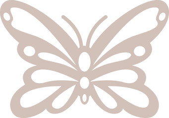 Gray butterfly vector illustration, SVG design