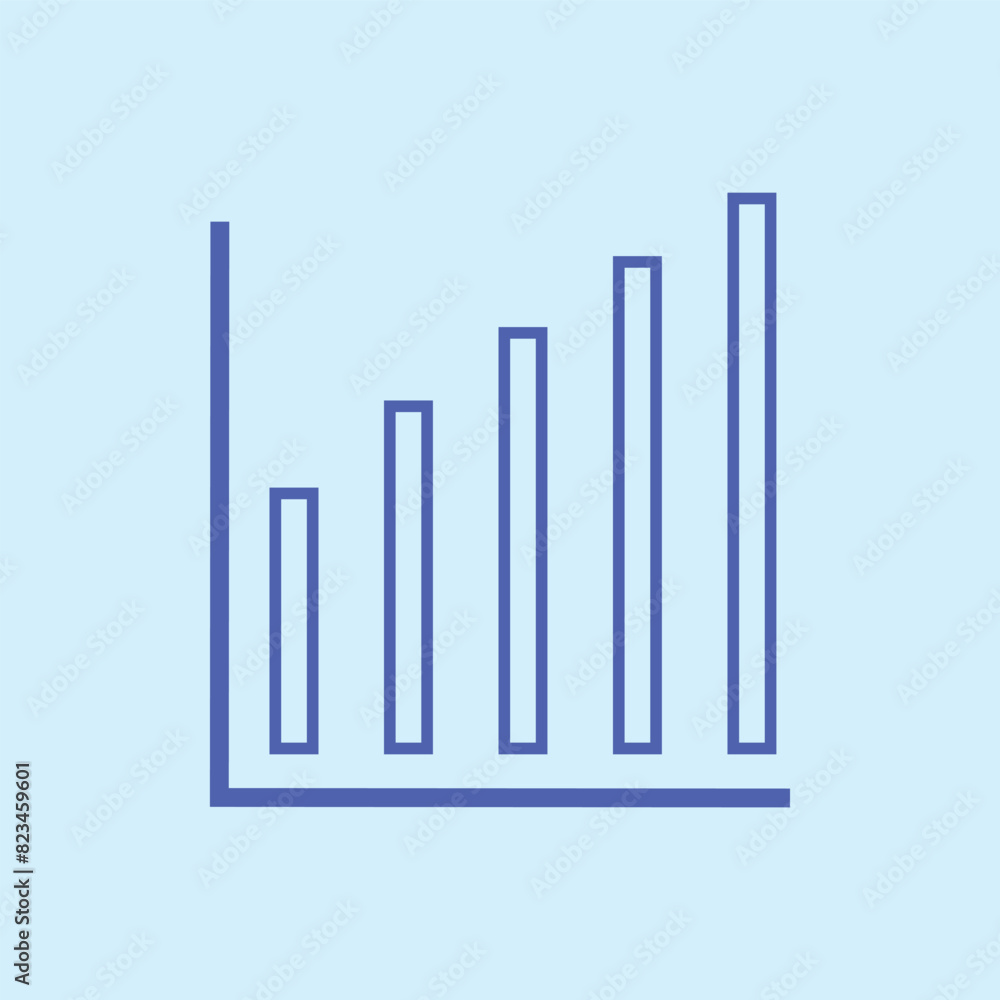 Poster graph chart icon vector. growth icon symbol.