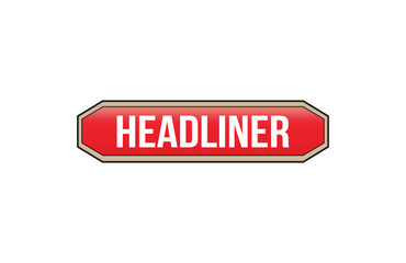 Red banner headliner on white background.