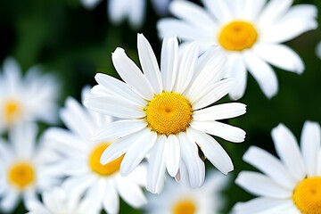 Obraz premium White daisy chamomile flowers background.