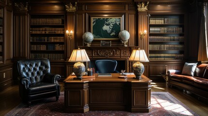 traditional executive office interior