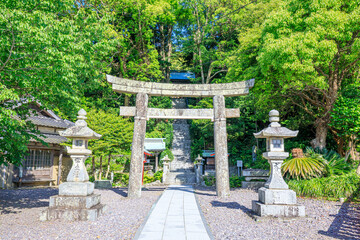 初夏の宗像大社 中津宮　大島　福岡県宗像市　Munakata Taisha Shrine Nakatsugu in early summer. Ooshima island. Fukuoka Pref, Munakata City.