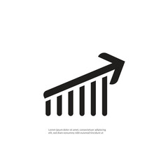 Graph chart icon vector. Growth icon symbol.