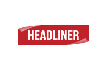 Red banner headliner on white background.