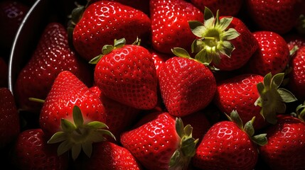 organic farm strawberry fruit