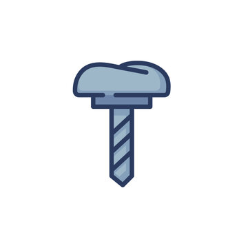 recommend clip art: Dental crown line icon. Implant, titanium pin, prosthesis isolated outline sign. Dental surgery, orthodontics, dentistry clinic concept. Vector illustration, symbol element for web design and apps