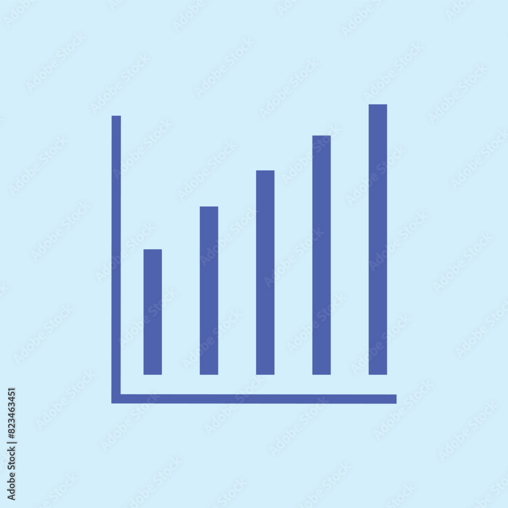 Aufkleber flat graph chart icon symbol vector illustration.