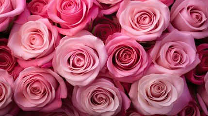 Obraz premium flowers gradient pink