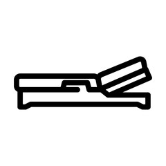 chaise lounge outdoor furniture line icon vector. chaise lounge outdoor furniture sign. isolated contour symbol black illustration