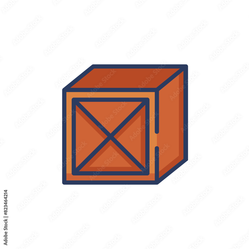 Poster export container line icon. post, box, service isolated outline sign. delivery and shipping service 