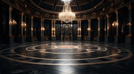 Obraz premium setting dark floor background
