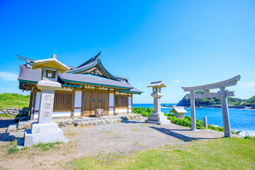 初夏の宗像大社 沖津宮 遙拝所　大島　福岡県宗像市　Munakata Taisha Shrine...