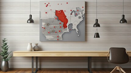 red grey oregon map