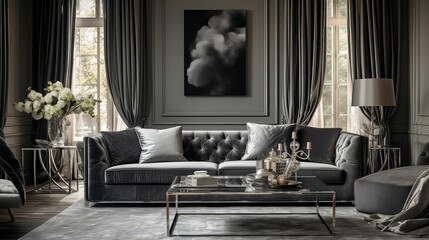 cozy gray couch