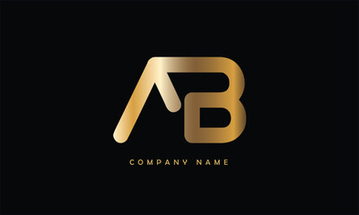 AB, BA, A, B Abstract Letters Logo Monogram