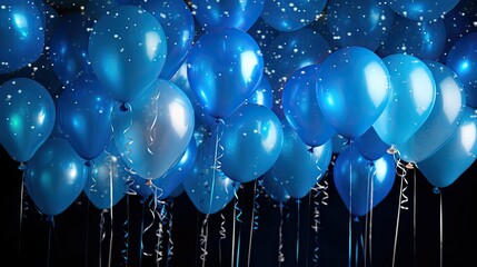 vibrant blue party balloons