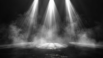 background light spotlight abstract night empty smoke dark stage black bright blue glowing effect design