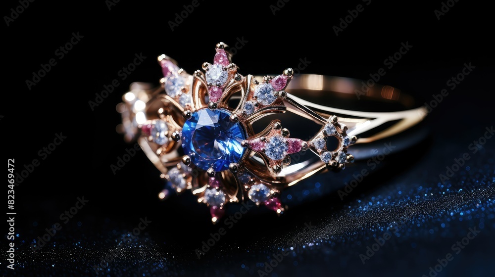 Sticker gemstone star ring